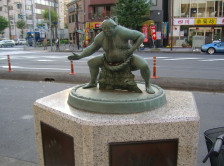 Sumo monument along Yokozuna Street